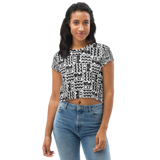 JP Checkerboard All-Over Crop Tee