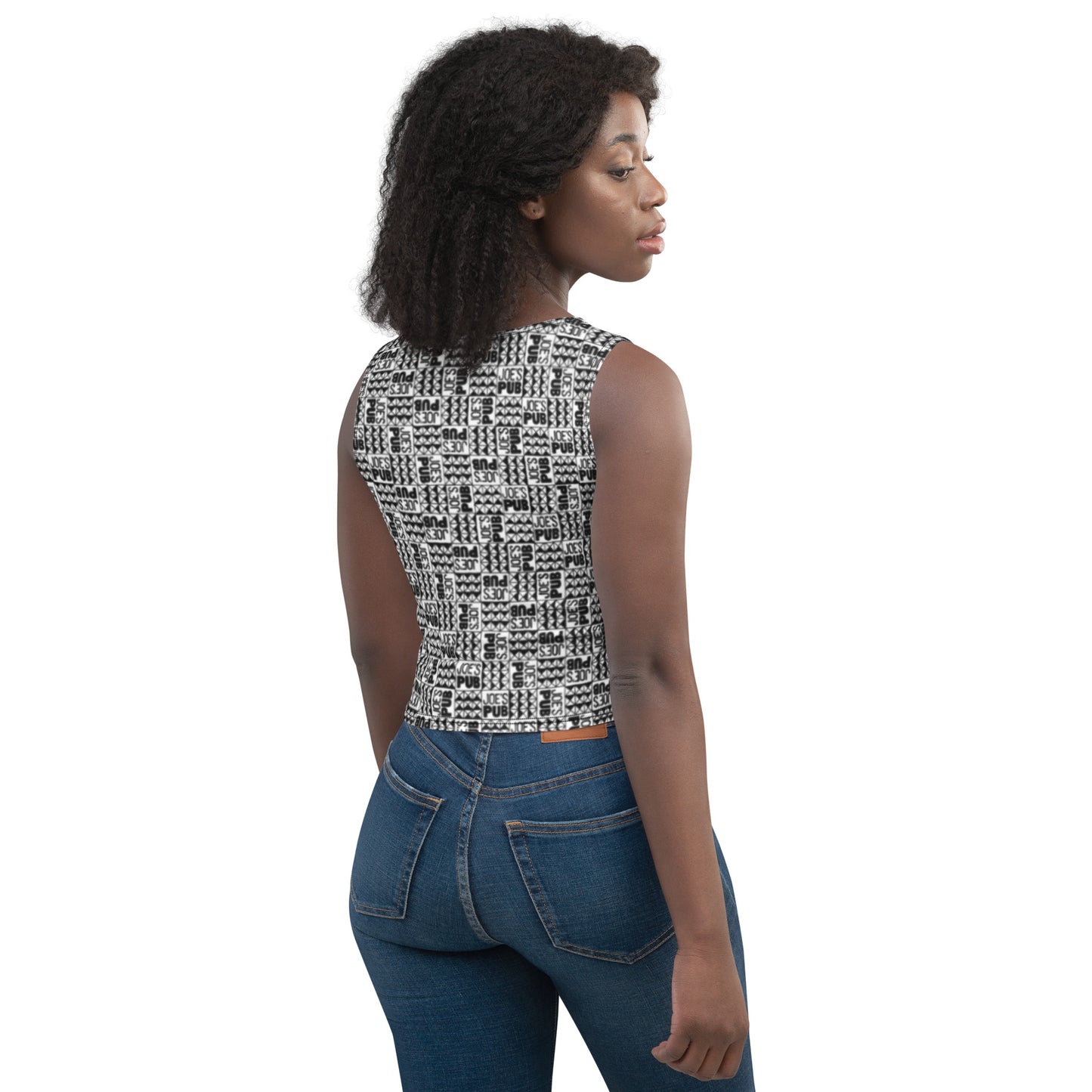 JP Checkerboard All-Over Crop Tank